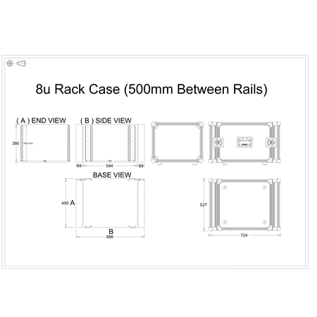 8u Rack Case Flight Case